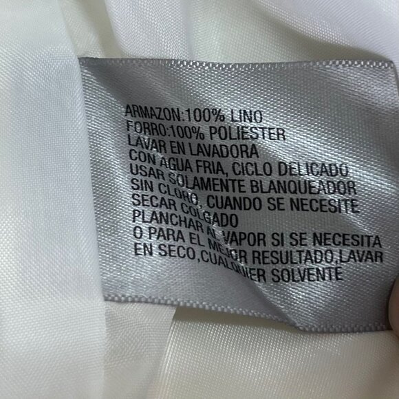 Worthington Linen Pants Trousers Womens 12T Tall White Wide-Leg - Picture 9 of 12